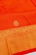 Kanchipuram Silk Checks And Butta Dual Tone Red And Orange Saree