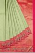 Kanchipuram Silk Brocade Pista Green Saree