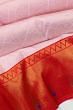 Kanchipuram Silk Brocade Baby Pink Saree