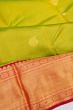 Kanchipuram Silk Butta Parrot Green Saree