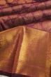 Kanchipuram Silk Tissue Brocade Maroon Saree