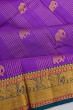 Kanchipuram Silk Lines And Yaani Butta Purple Saree