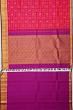 Kanchipuram Silk Checks And Butta Pink Saree