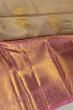 Kanchipuram Silk Vertical Lines And Butta Grey Saree