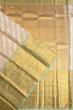 Kanchipuram Silk Tissue Brocade Silver Saree