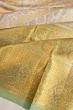 Kanchipuram Silk Tissue Brocade Silver Saree