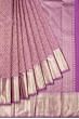 Kanchipuram Silk Criss Cross Checks And Butta Lavender Saree