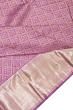 Kanchipuram Silk Criss Cross Checks And Butta Lavender Saree