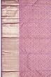 Kanchipuram Silk Criss Cross Checks And Butta Lavender Saree