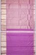 Kanchipuram Silk Criss Cross Checks And Butta Lavender Saree