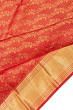 Kanchipuram Silk Brocade Red Saree