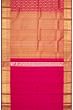 Kanchipuram Silk Criss Cross Checks And Butta Pink Saree