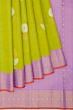 Kanchipuram Silk Butta Parrot Green Saree