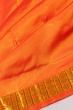 Kanchipuram Silk Plain Orange Dhoti With Kanduva