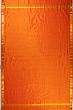 Kanchipuram Silk Plain Orange Dhoti With Kanduva