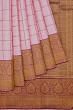 Kanchipuram Silk Checks Baby Pink Saree