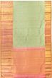 Kanchipuram Silk Tissue Jaal And Butta Pista Green Saree