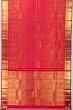 Kanchipuram Silk Criss Cross Checks And Butta Red Saree