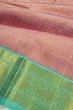 Kanchipuram Silk Checks And Butta Pink Saree