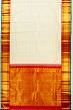 Kanchipuram Silk Checks And Butta White Saree