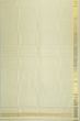 Kanchipuram Silk Vertical Lines Off White Dhoti With Kanduva