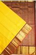 Kanchipuram Silk Checks And Butta Yellow Saree