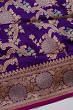 Banarasi Silk Kadwa Jaal Violet Saree