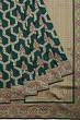 Banarasi Silk Jaal Dark Green Saree