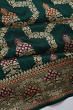 Banarasi Silk Kadwa Jaal Dark Green Saree