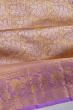 Kanchipuram Silk Tissue Brocade Violet Saree