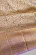 Kanchipuram Silk Tissue Brocade Lavender Saree