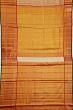 Kanchipuram Silk Tissue Criss Cross Checks And Butta Orange Saree