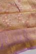 Kanchipuram Silk Tissue Brocade Lavender Saree