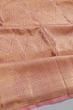 Kanchipuram Silk Criss Cross Checks And Butta Pink Saree