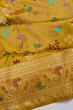 Banarasi Silk Jaal Yellow Saree