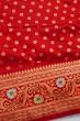 Banarasi Silk Butta Red Saree