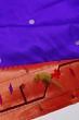 Paithani Silk Butta Violet Saree With Akruthi Border