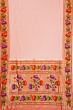 Paithani Silk Butta Baby Pink Saree With Ajanta Lotus Border