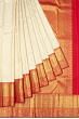 Kanchipuram Silk Brocade White Saree