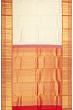 Kanchipuram Silk Brocade White Saree