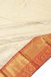 Kanchipuram Silk Brocade White Saree