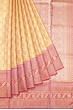 Kanchipuram Silk Tissue Brocade Mustard Yellow Saree