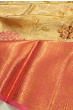 Kanchipuram Silk Tissue Jaal Gold Saree