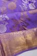 Kanchipuram Silk Leheriya Jaal Violet Saree