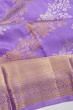 Kanchipuram Silk Leheriya Jaal Violet Saree