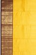 Kanchipuram Silk Zig Zag Lines Mustard Yellow Saree