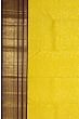 Kanchipuram Silk Brocade Yellow Saree With Ganga Jamuna Border