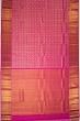 Kanchipuram Silk Brocade Rani Pink Saree