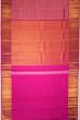 Kanchipuram Silk Brocade Rani Pink Saree