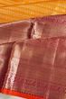 Kanchipuram Silk Brocade Yellow Saree